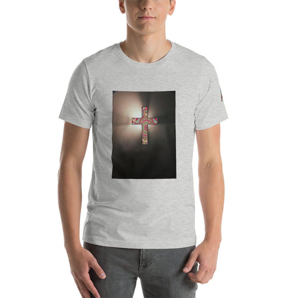 African Print Cross designed T-shirt Short-Sleeve Unisex T-Shirt