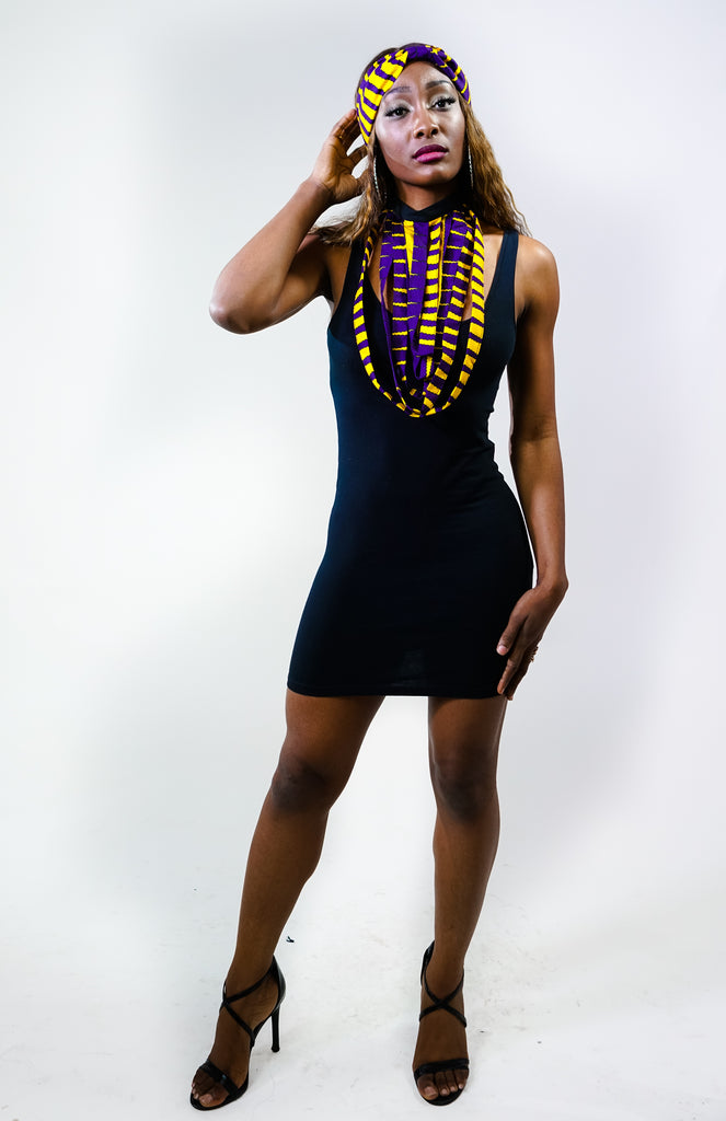 Nikki: Lovely African Print Neck Piece and Headband