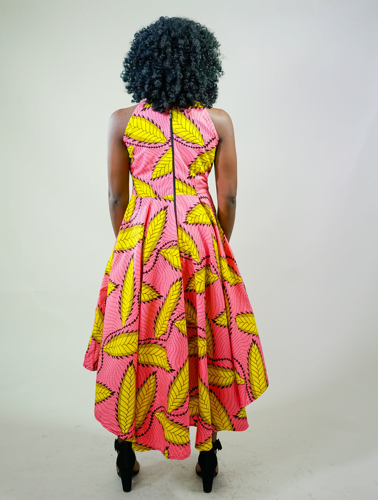 African Mix Print High-low Dress