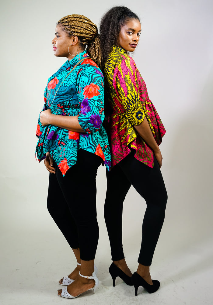 Valentina Ankara Print Peplum Jacket: This Jacket is on fire!