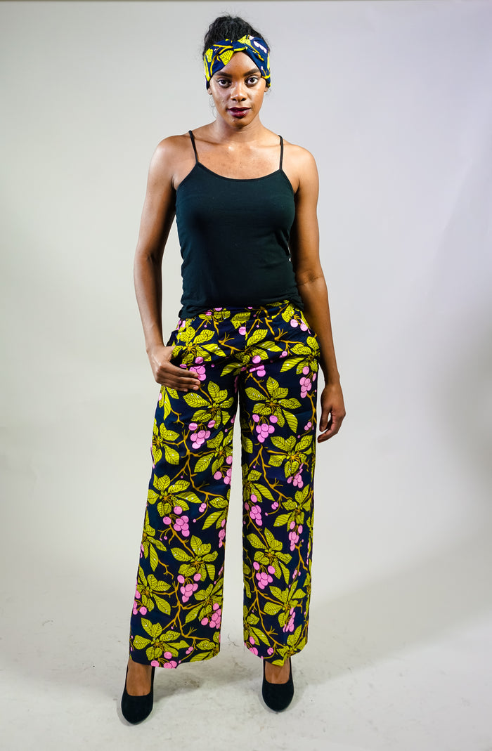 Ayo African Print Pant and headband set