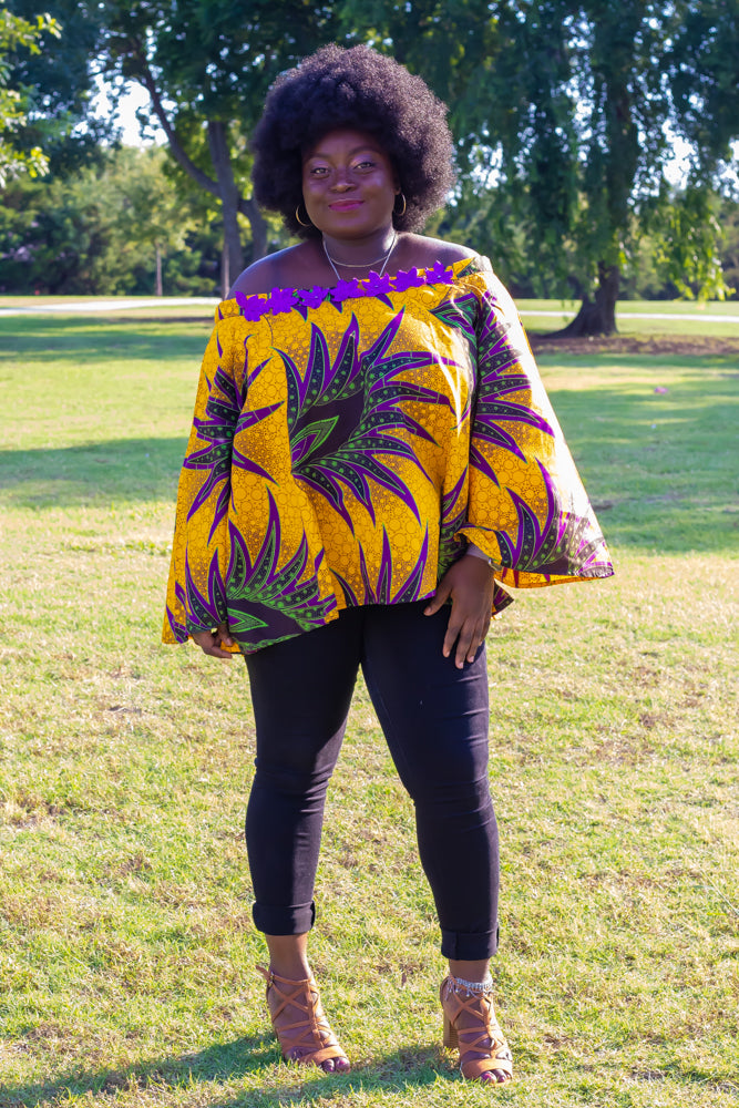 Brooklyn: Sweet and Lovely Ankara Plus  Top Style For Women