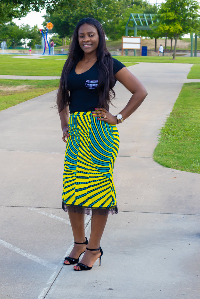 Mildred Ankara Print Skirt Turn up with this Skirt anytime, anywhere