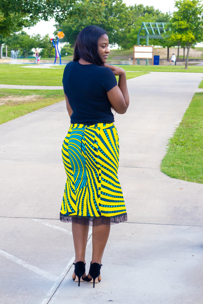 Mildred Ankara Print Skirt Turn up with this Skirt anytime, anywhere