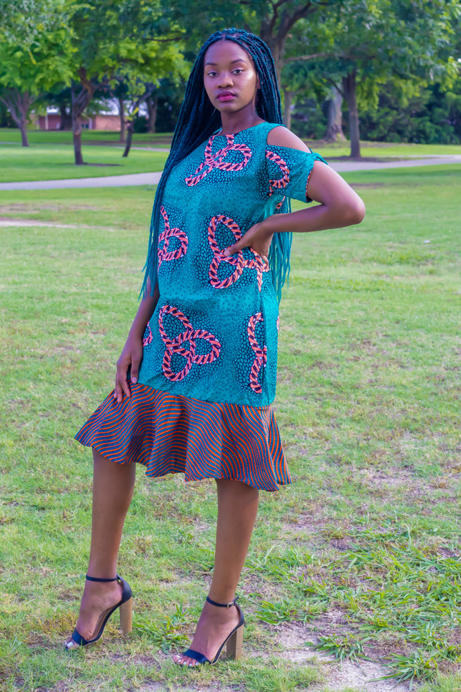 Nevaeh Ankara Dress African Print Short Dress