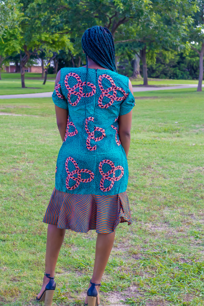 Nevaeh Ankara Dress African Print Short Dress