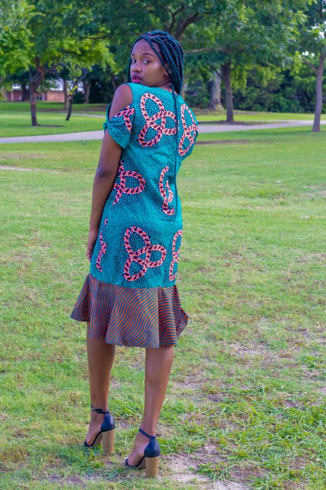 Nevaeh Ankara Dress African Print Short Dress