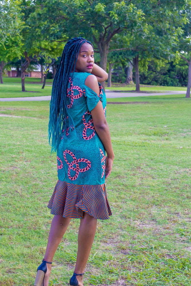 Nevaeh Ankara Dress African Print Short Dress