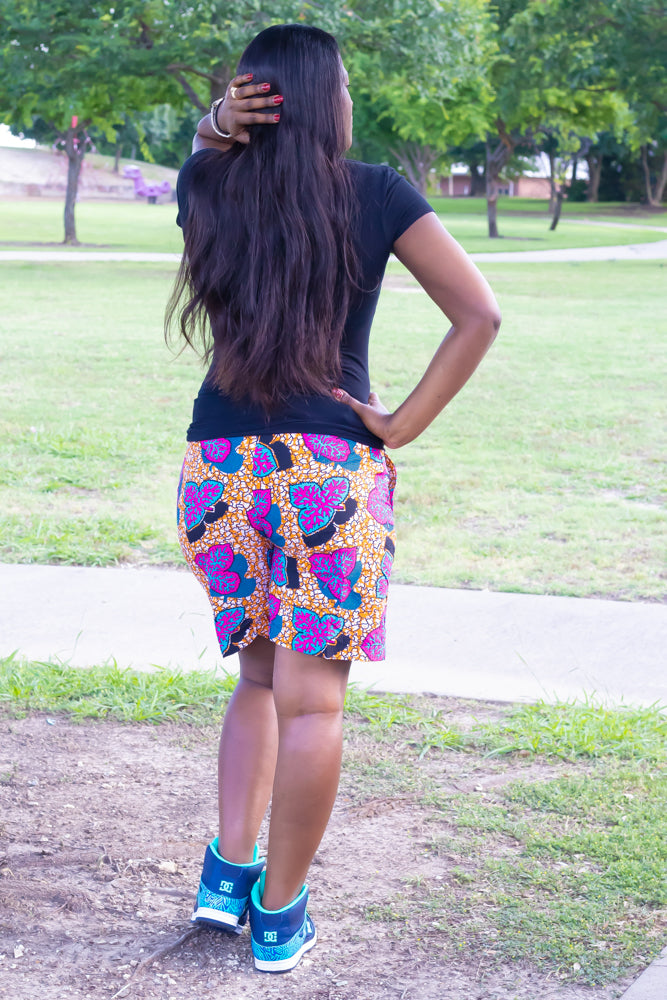 Serenity: Pure African Fabric Pant Short Design