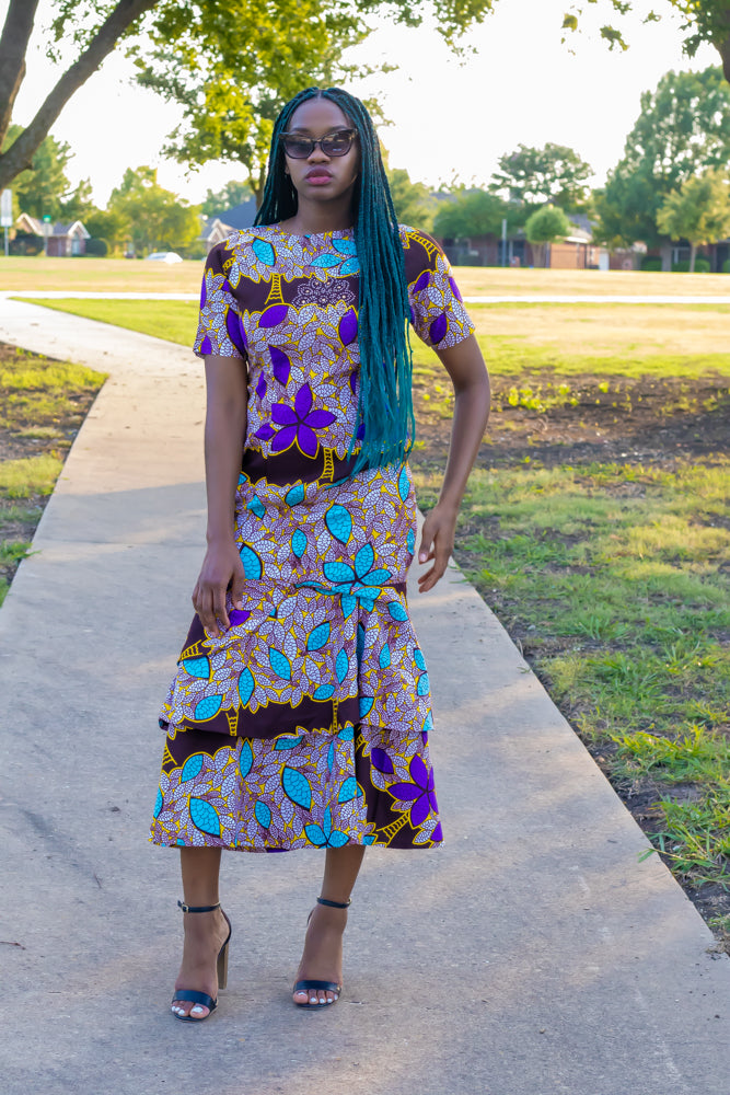 Alora Ankara Neck Embellished Dress: Straight Up Look for Your Occasion