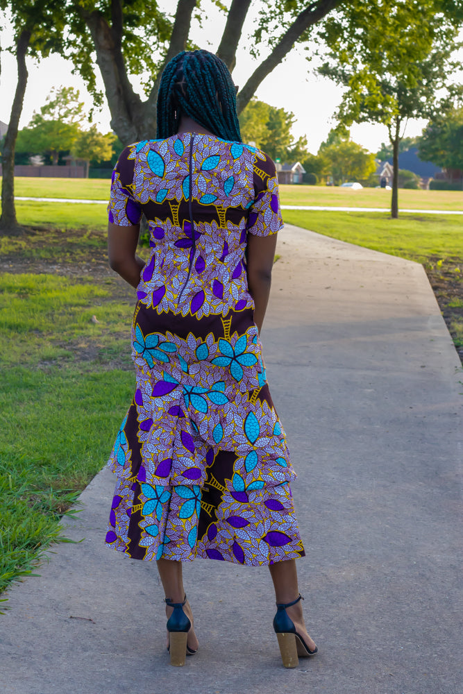 Alora Ankara Neck Embellished Dress: Straight Up Look for Your Occasion