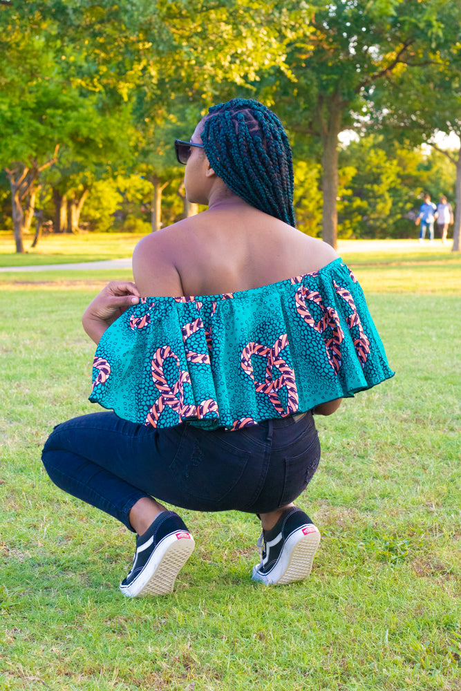 Kaiya African Print Off-Shoulder Crop Top: Perfect for your occasions