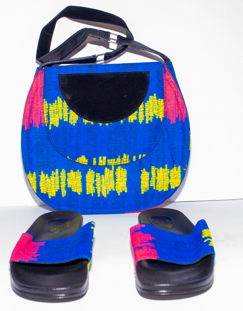 Camila: Beautiful Ankara Print Bag & Slides