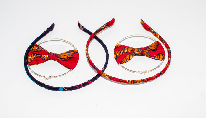 Adaora: African Print Headband and Earrings For girls