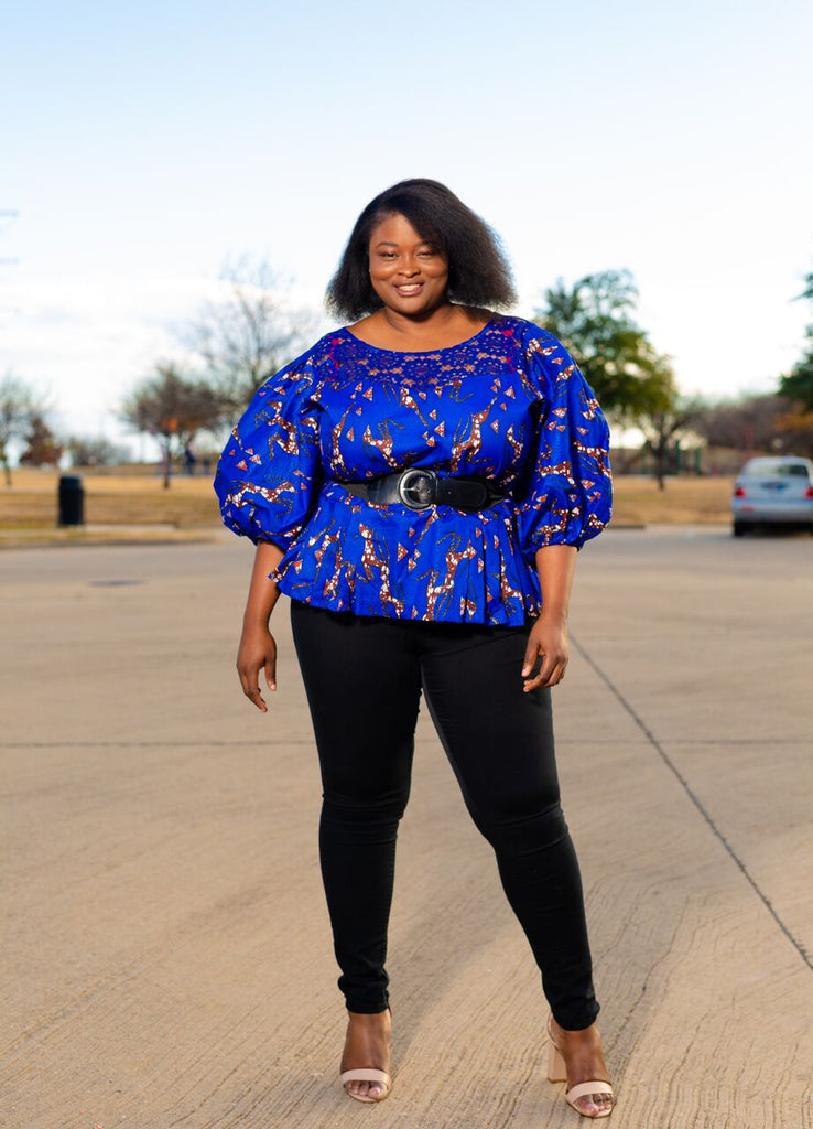 Binta: Ankara Plus Women's Top