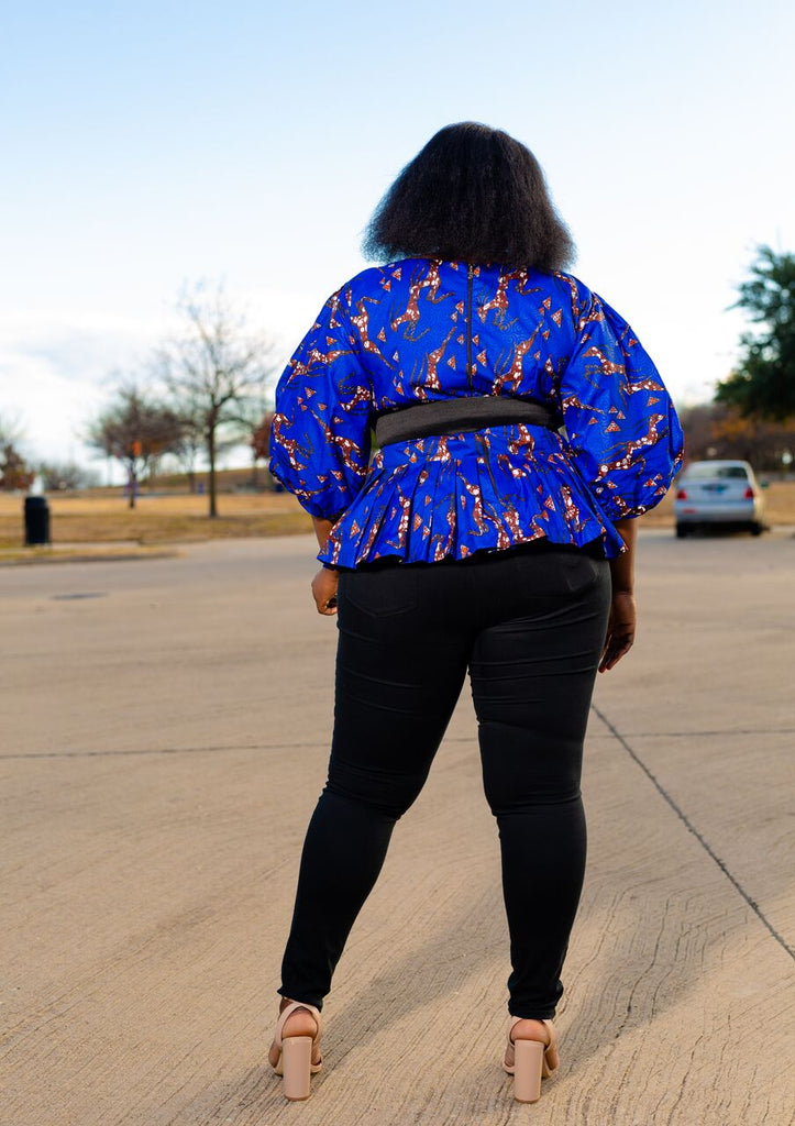 Binta: Ankara Plus Women's Top