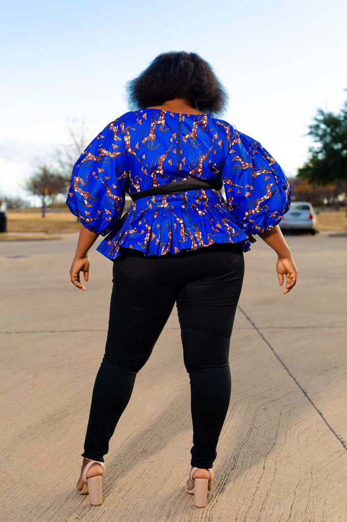 Binta: Ankara Plus Women's Top