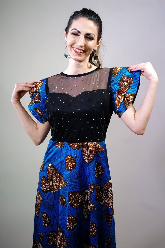 African Simple Ankara Print Dress For Women