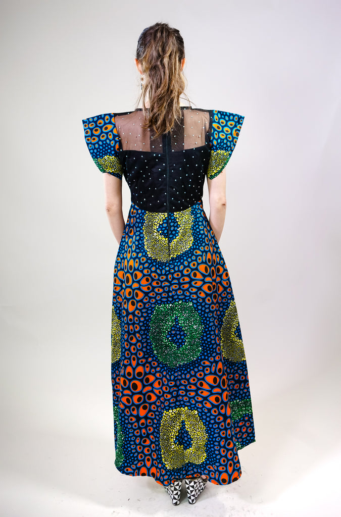 Laura Ankara Print Long Dress