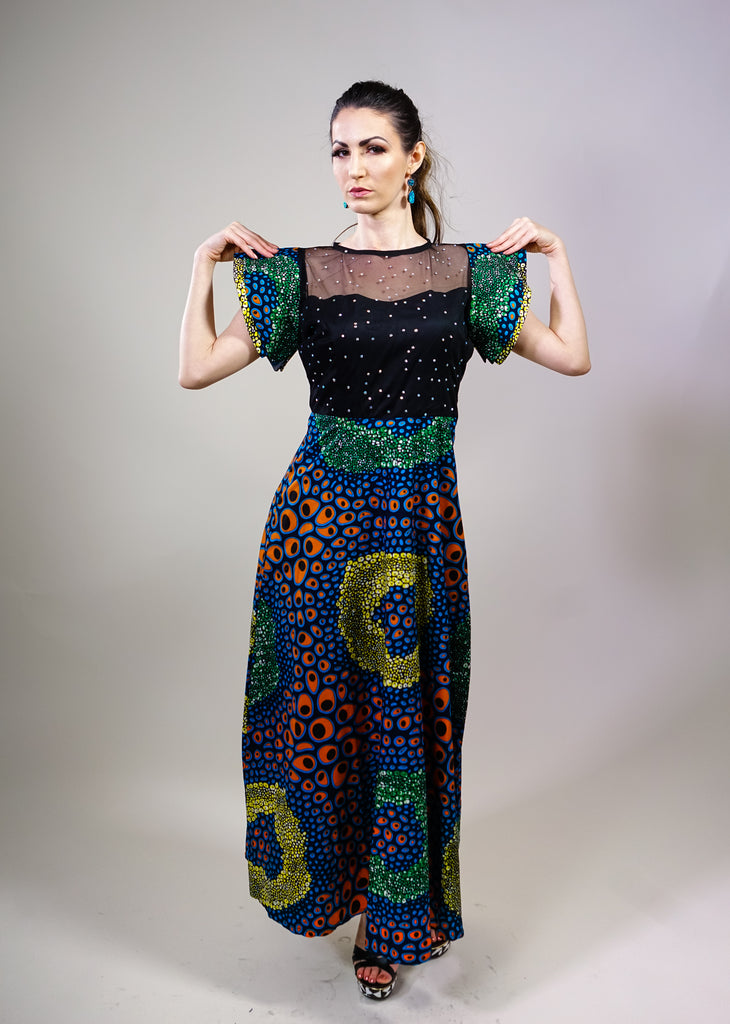 Laura Ankara Print Long Dress