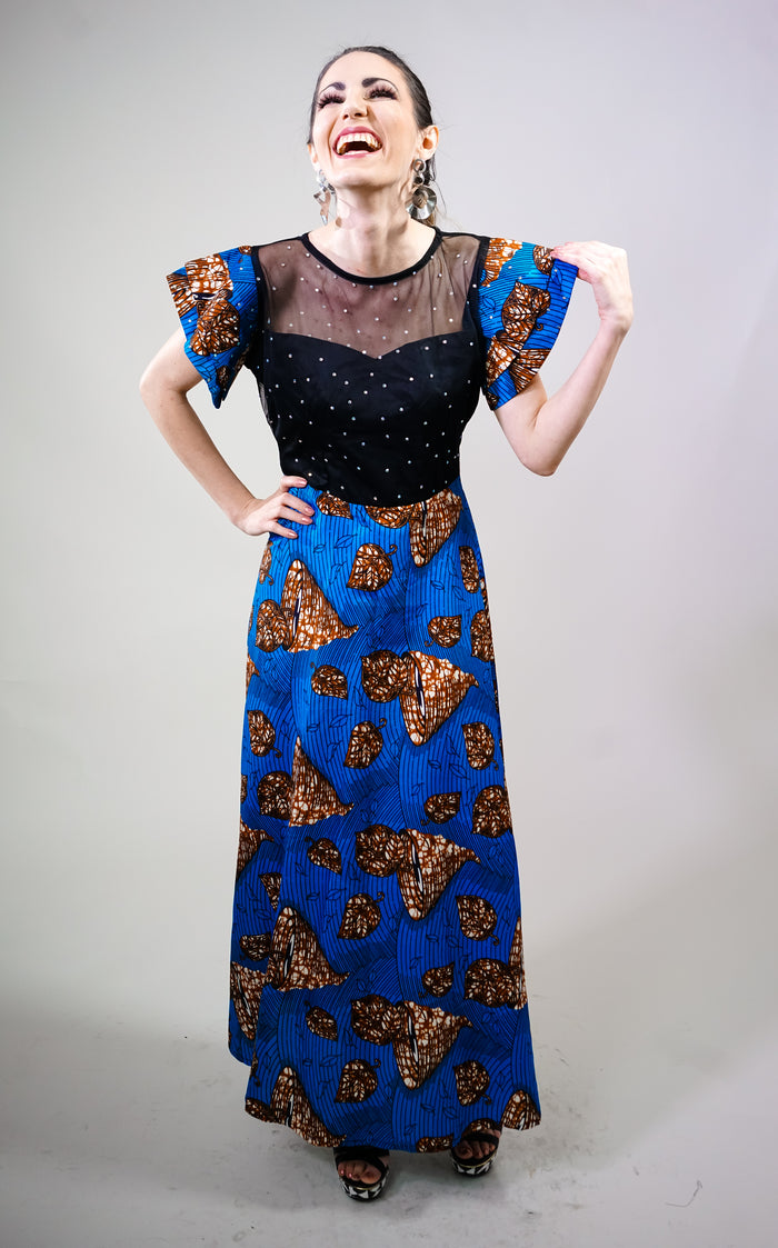 African Simple Ankara Print Dress For Women