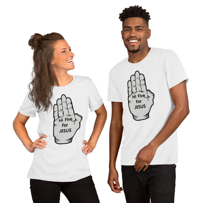 Hi five for Jesus Tee Unisex Short Sleeve Jersey T-Shirt