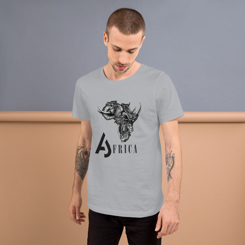 Zinta African Map Designed Short Sleeve T-Shirt Short-Sleeve Unisex T-Shirt