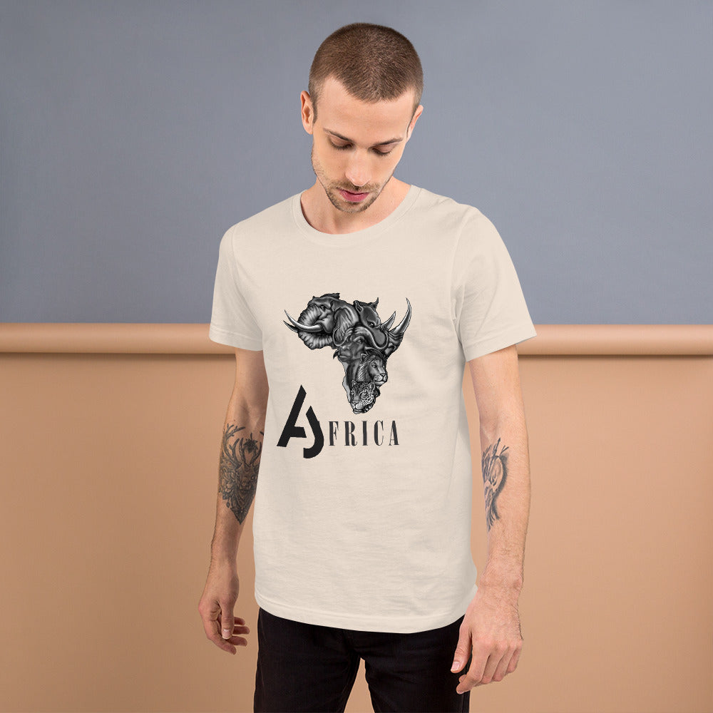 Zinta African Map Designed Short Sleeve T-Shirt Short-Sleeve Unisex T-Shirt