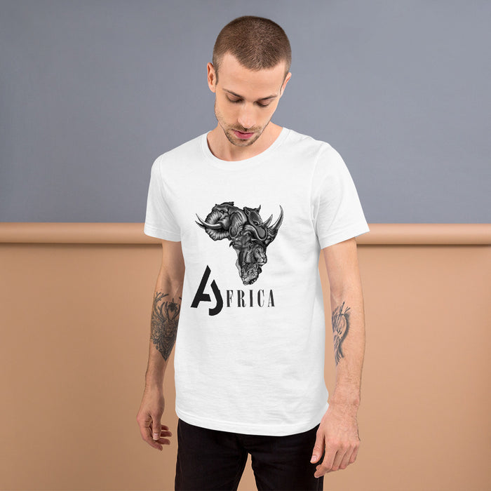 Zinta African Map Designed Short Sleeve T-Shirt Short-Sleeve Unisex T-Shirt