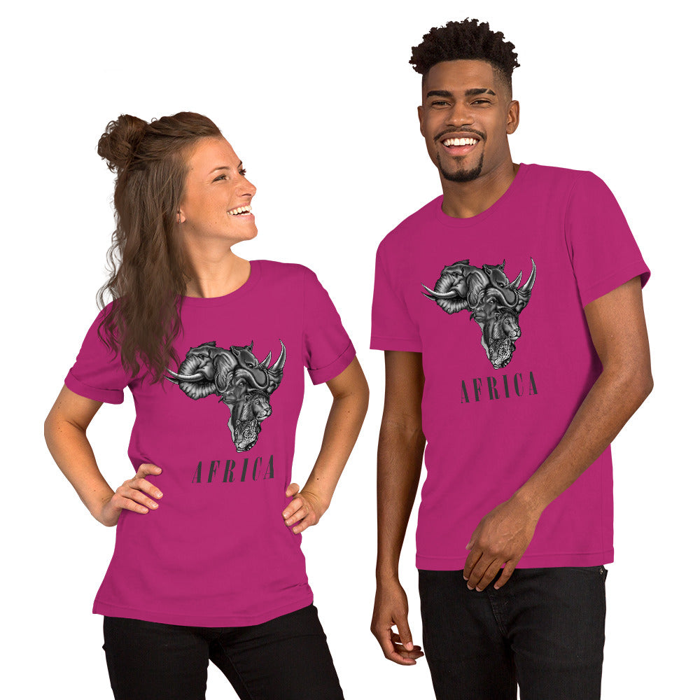 African Map Tee Unisex Short Sleeve Jersey T-Shirt