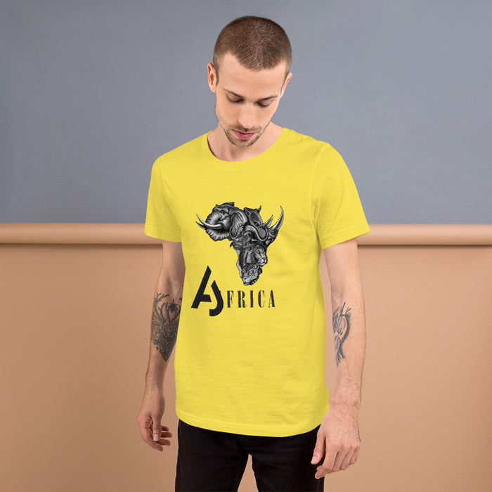 Zinta African Map Designed Short Sleeve T-Shirt Short-Sleeve Unisex T-Shirt