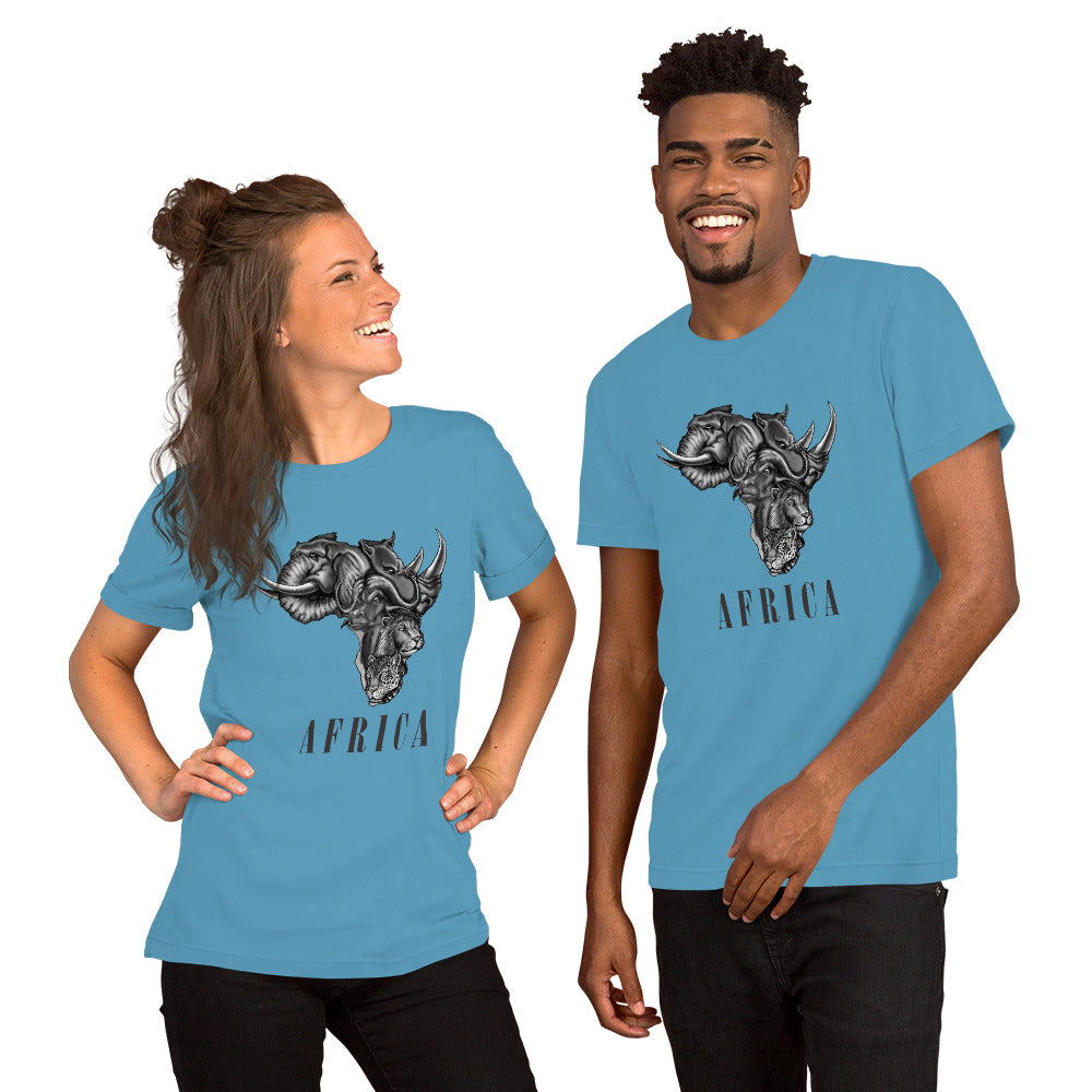 African Map Tee Unisex Short Sleeve Jersey T-Shirt