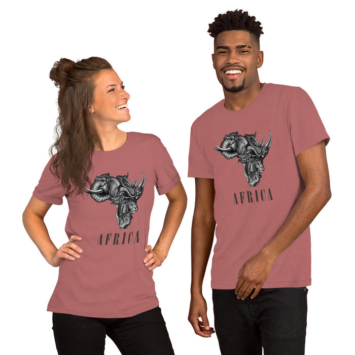 African Map Tee Unisex Short Sleeve Jersey T-Shirt