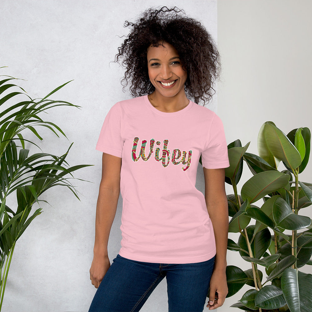 Wifey Print Tee Short Sleeve TShirt Jersey T-Shirt For Women