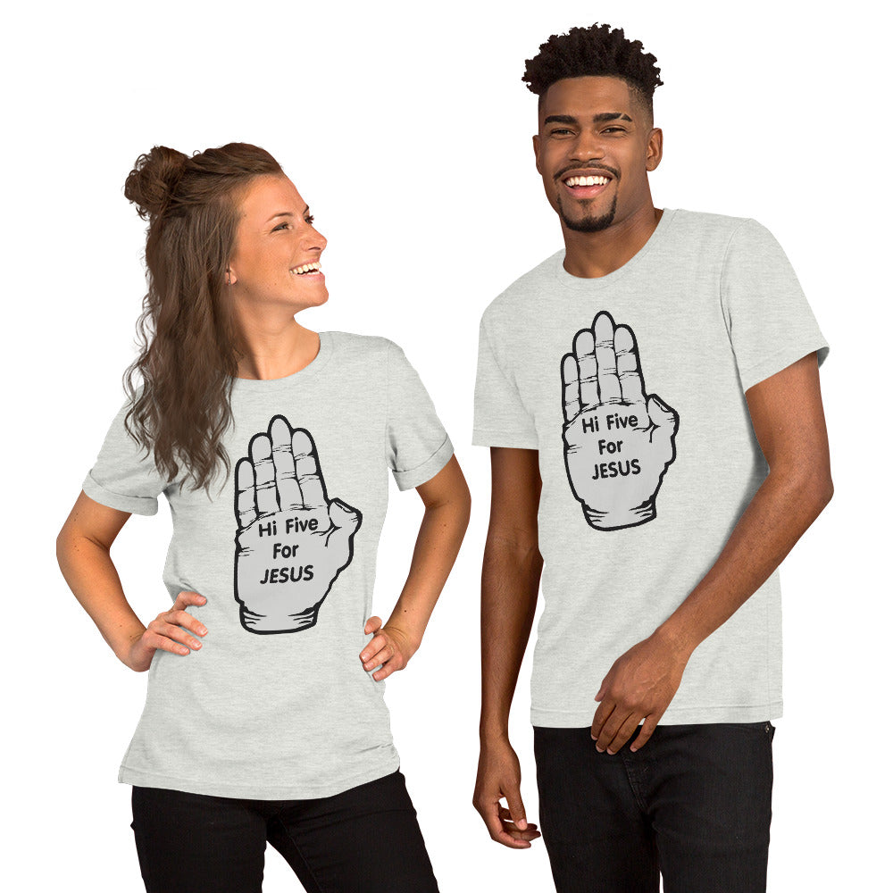 Hi five for Jesus Tee Unisex Short Sleeve Jersey T-Shirt