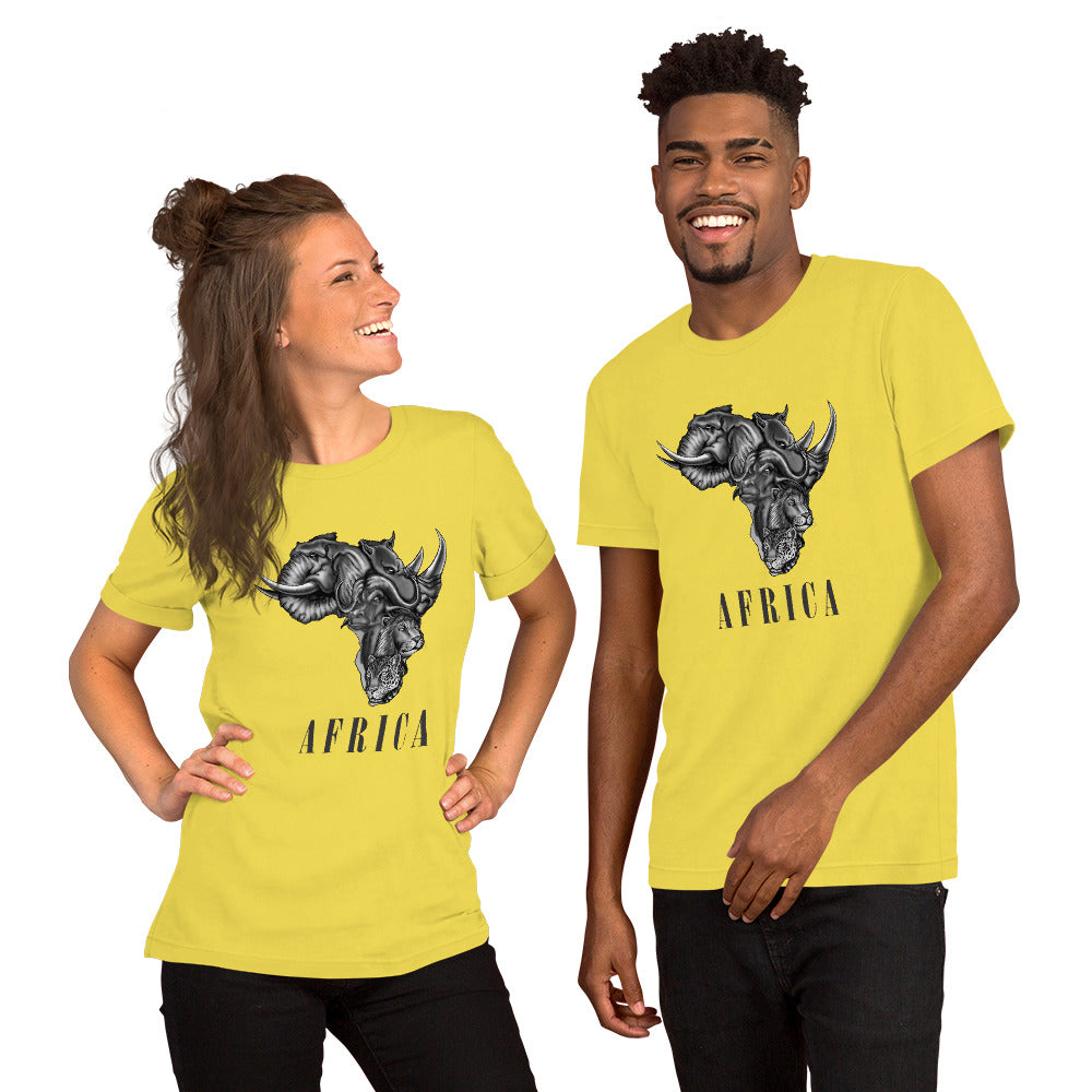 African Map Tee Unisex Short Sleeve Jersey T-Shirt