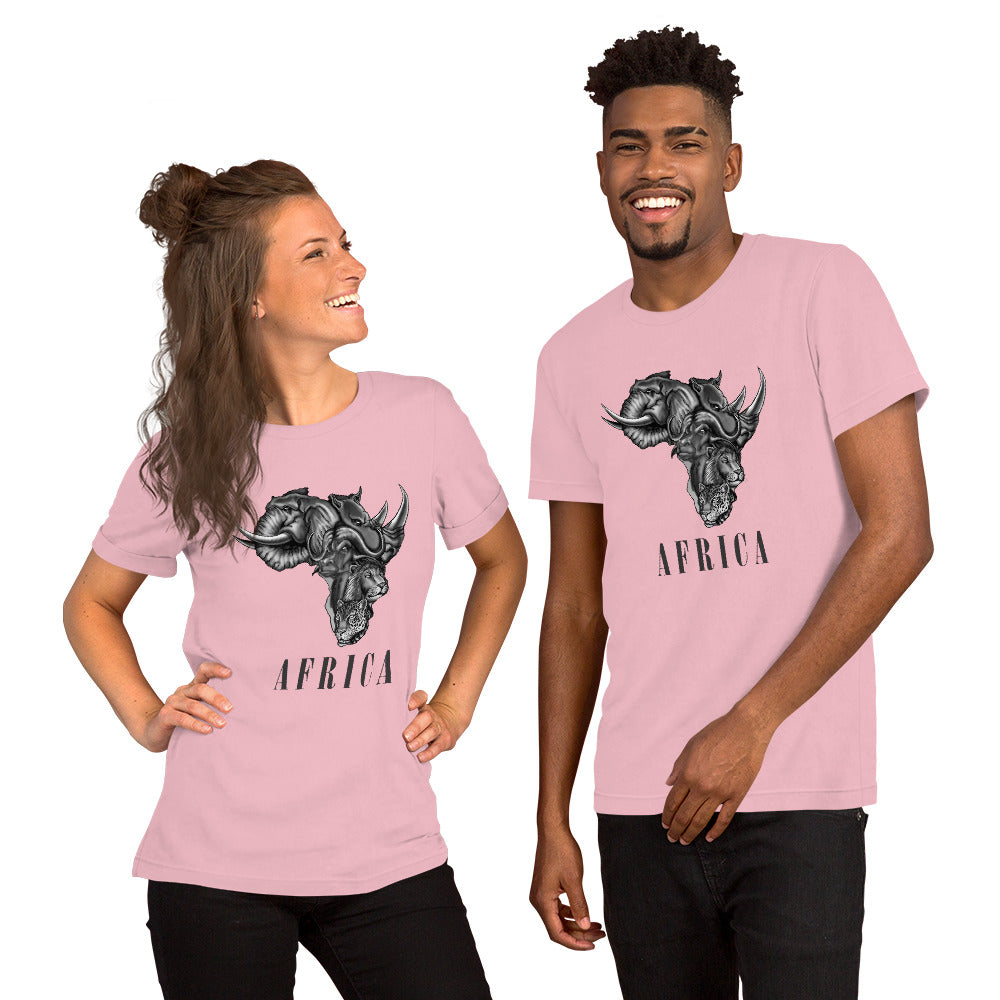 African Map Tee Unisex Short Sleeve Jersey T-Shirt