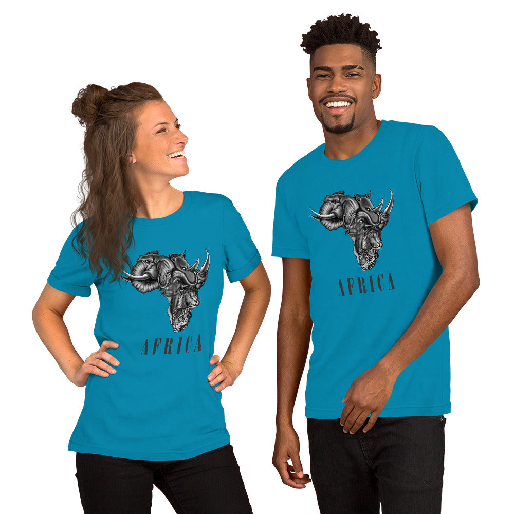 African Map Tee Unisex Short Sleeve Jersey T-Shirt