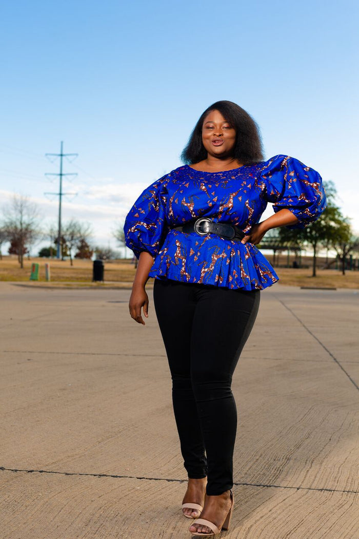 Binta: Ankara Plus Women's Top