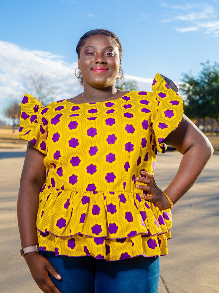 Halima - Lovely African Tiered Top.