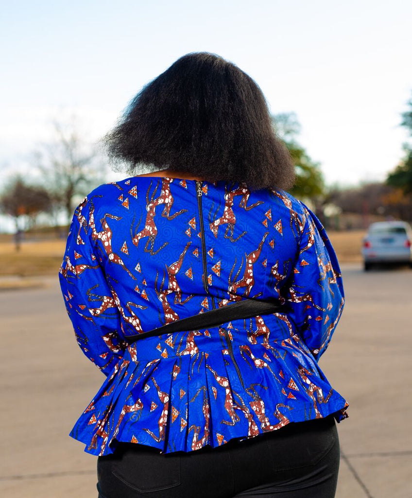 Binta: Ankara Plus Women's Top